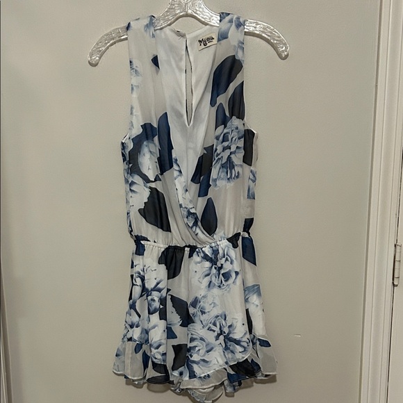 Show Me Your MuMu Blue Floral Romper - Picture 1 of 7